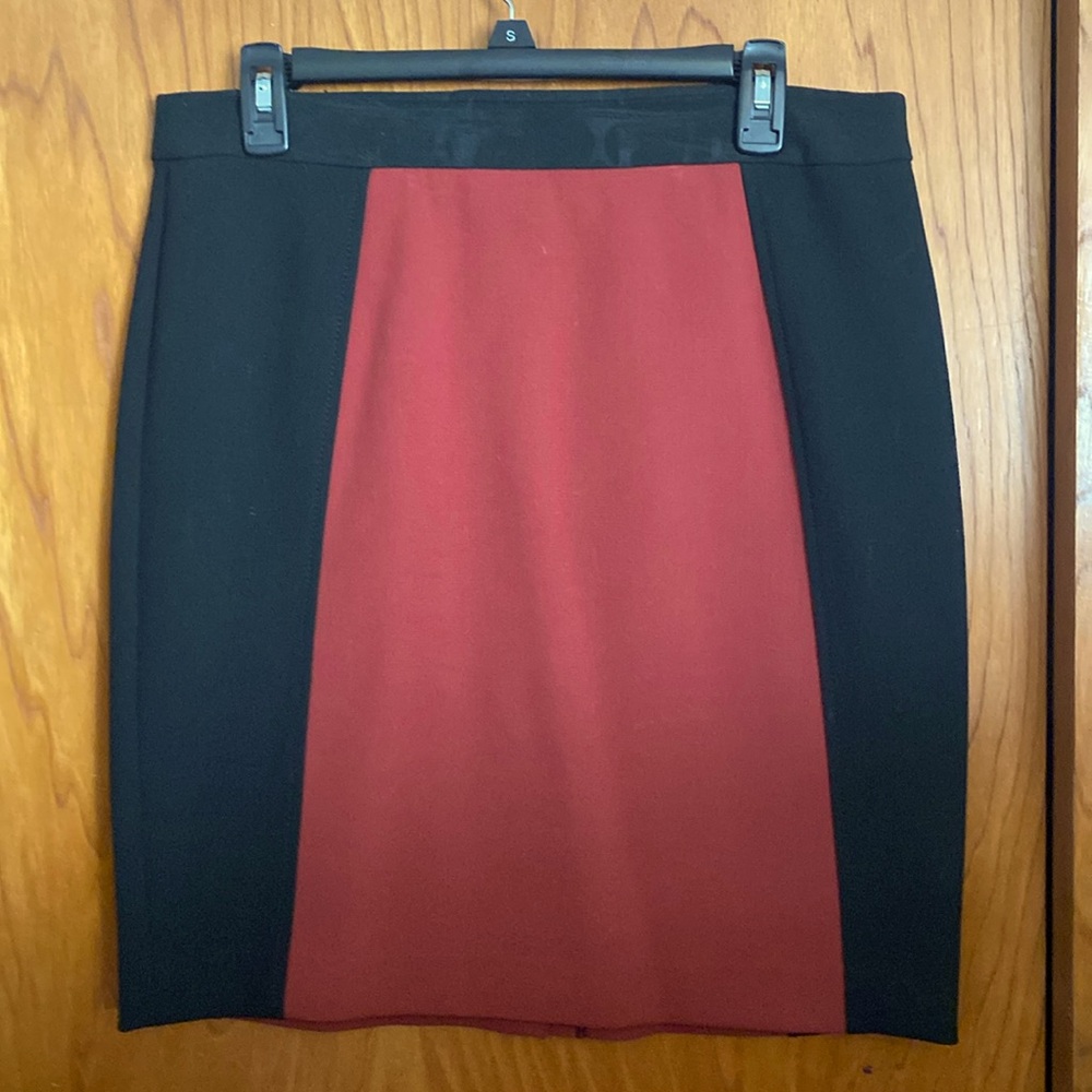 Black skirt with Maroon panel